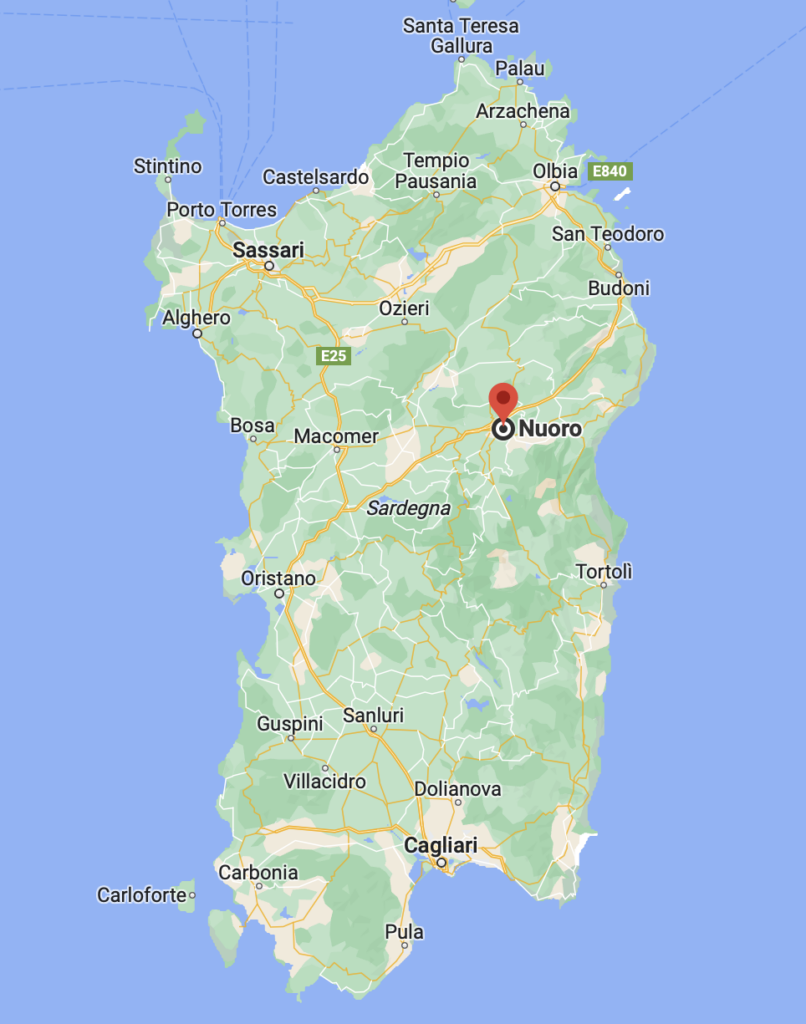 Cartina della Sardegna, Nuoro